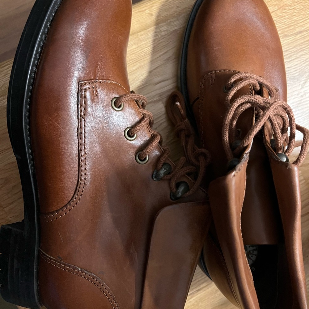 Earth Brown Ankle Booties with Lace-Up Design